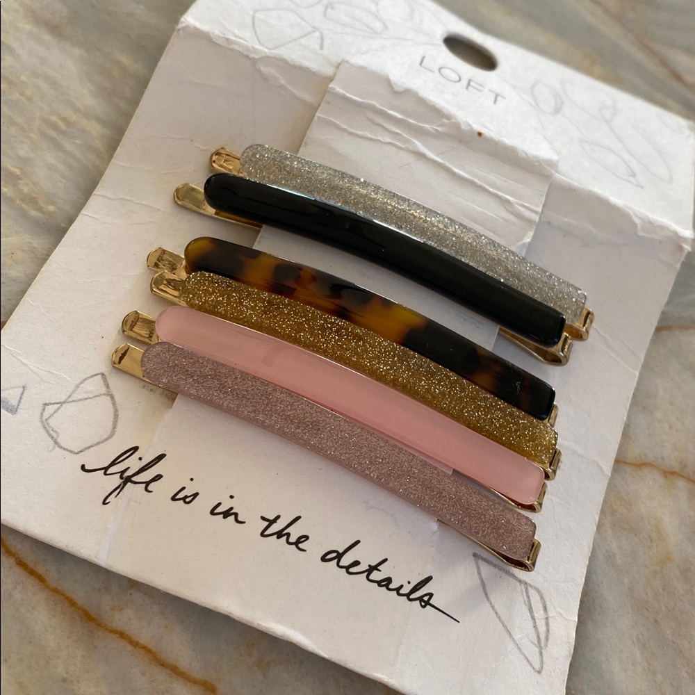 LOFT Elegant Hair Clip Collection - Black, Pink, Tortoise, Silver